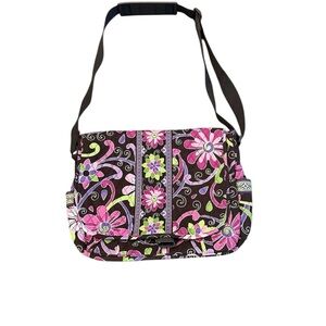 Vera Bradley Messenger Bag in Purple Punch
